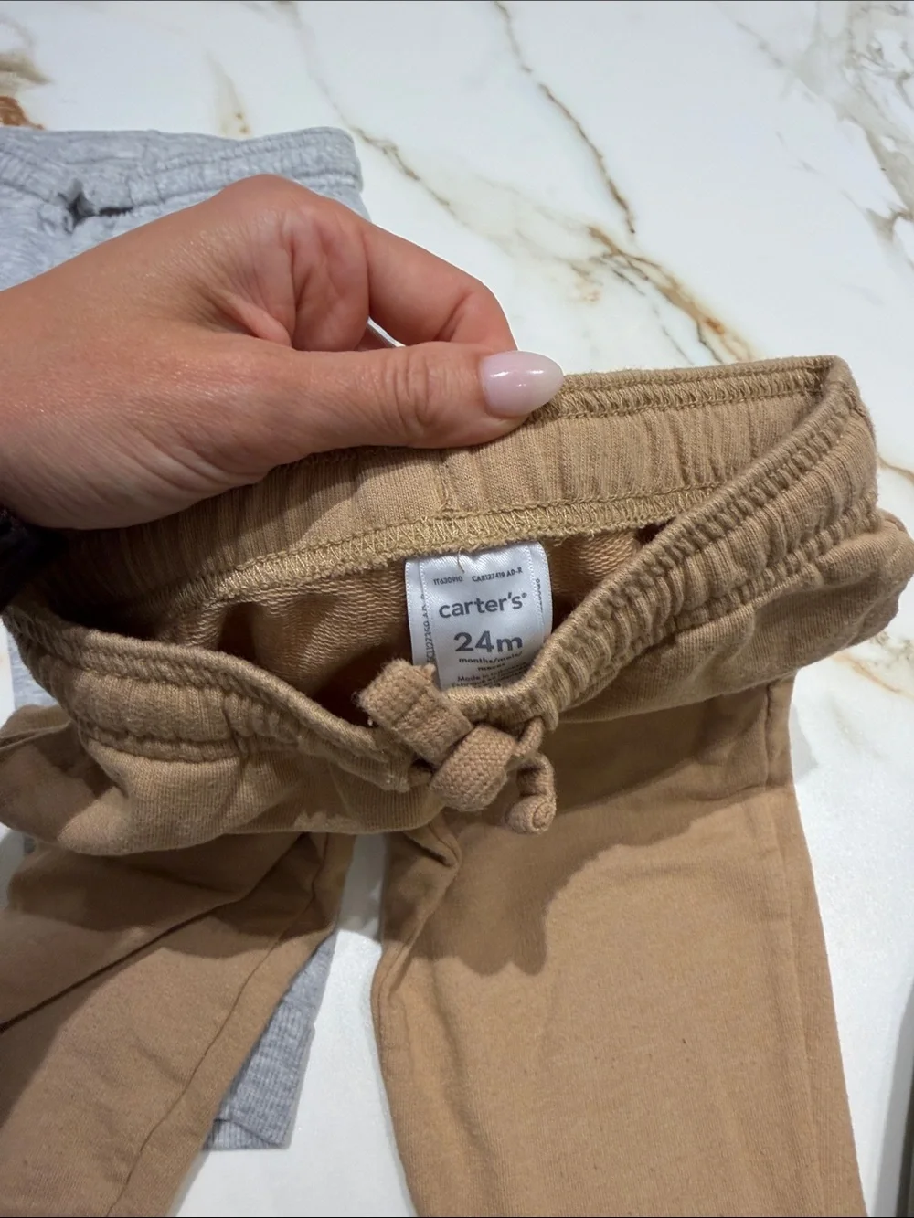 Carter’s Kids Cozy Jogger Pants - Gray, Tan & Olive 24 months